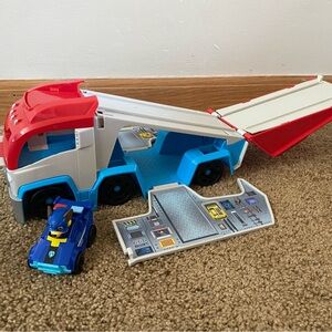 Paw Patrol Red and Blue Rescue Truck with Car